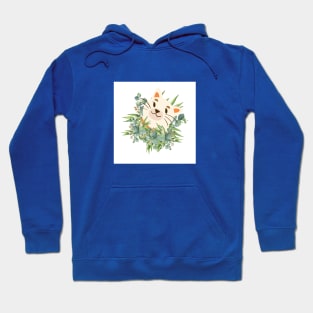 Flower cat! white squared Hoodie